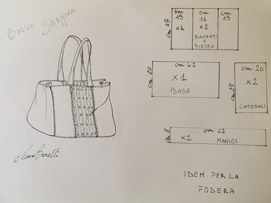 schema per la borsa shopper