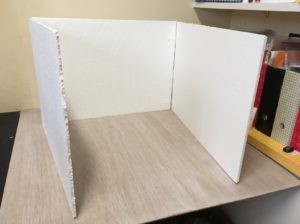 costruire il light box con i 3 pannelli
