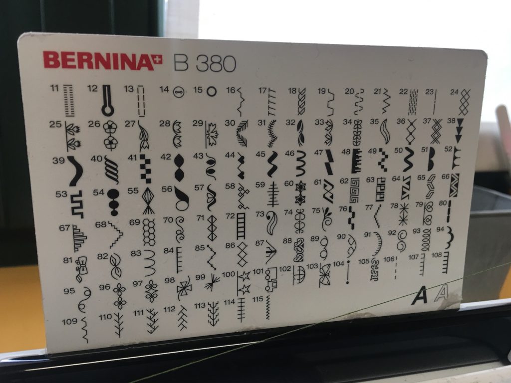 ricami a disposizione per la Bernina B380