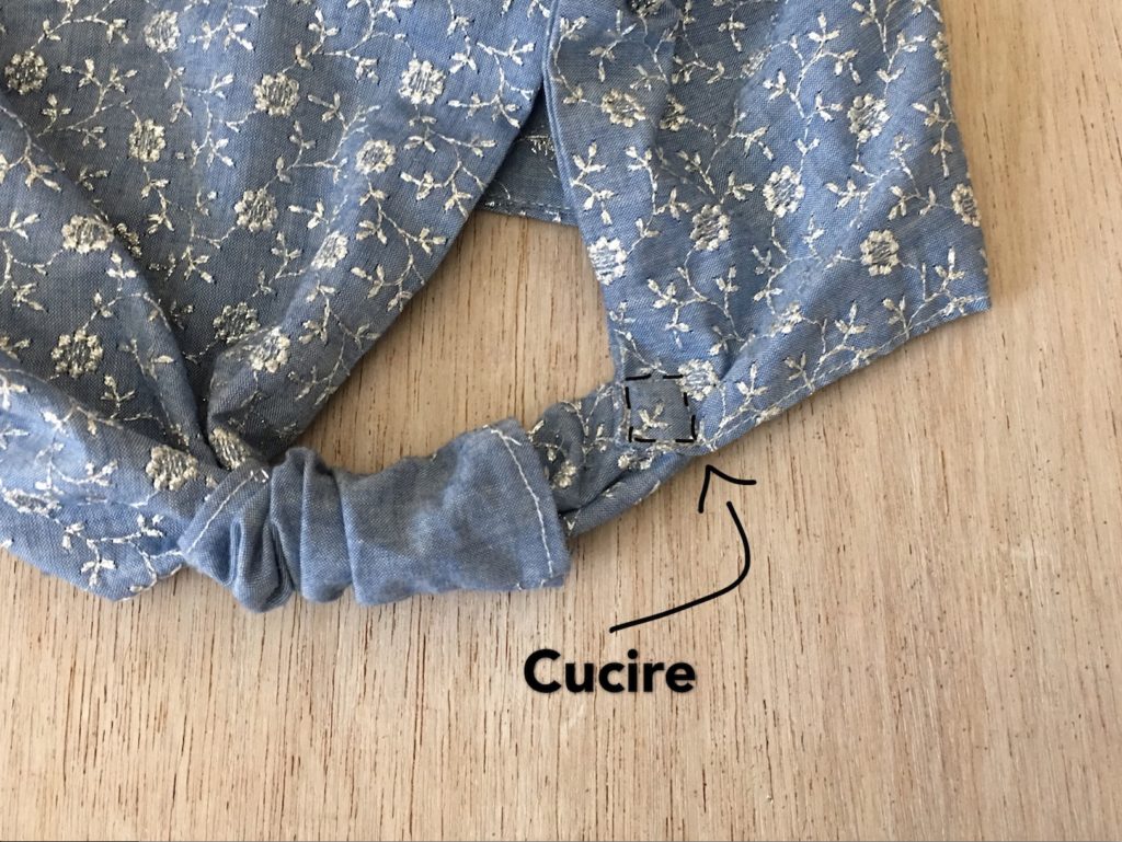 cucire il manico