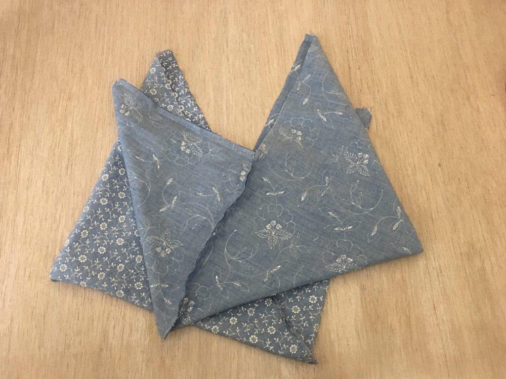 realizzare con l'altro tessuto un'altra origami bag