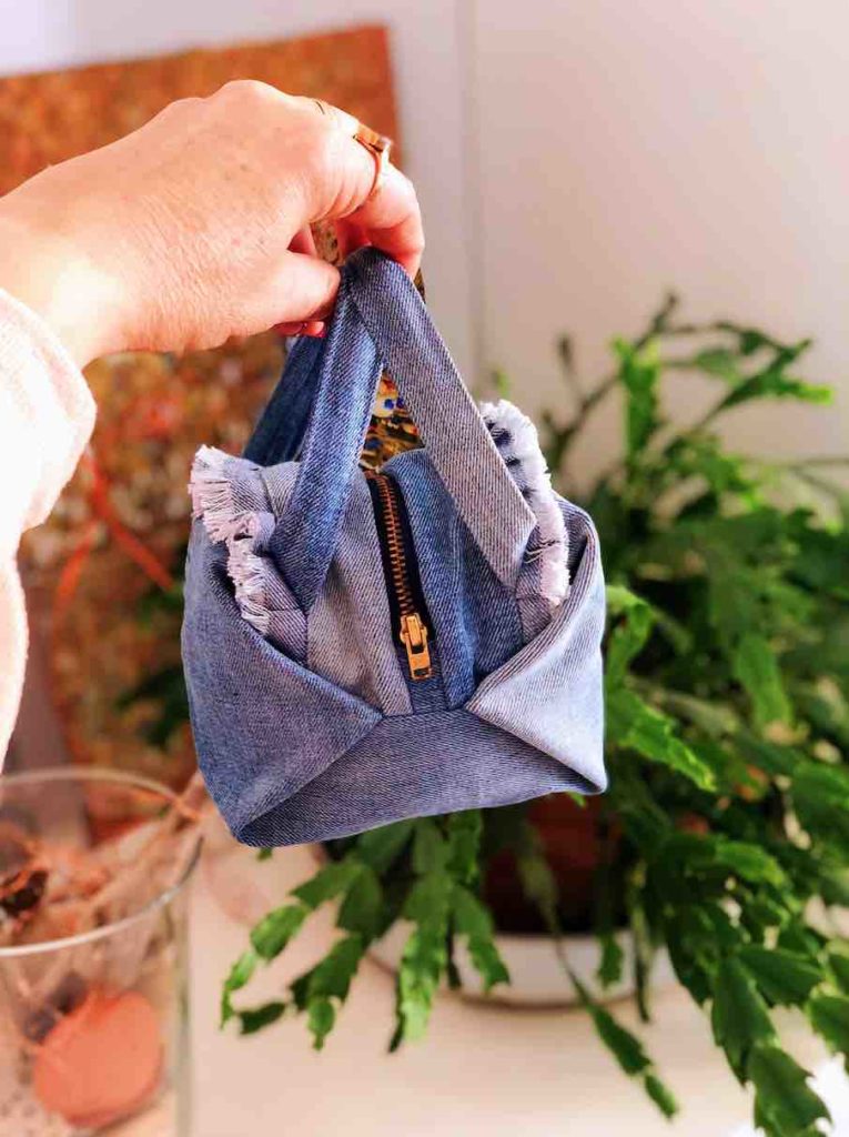 mini denim bag