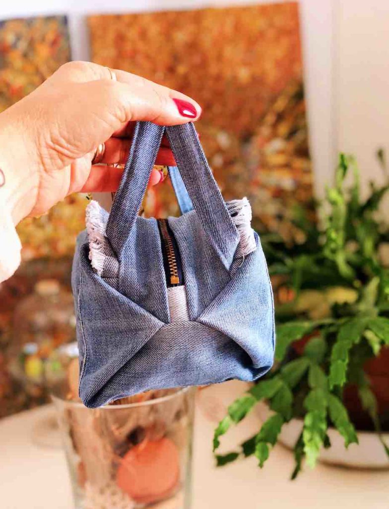 denim mini bag