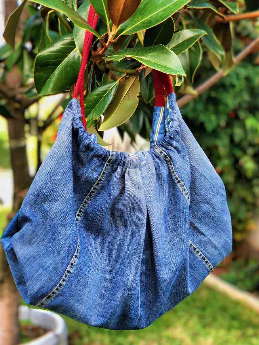 tote in jeans
